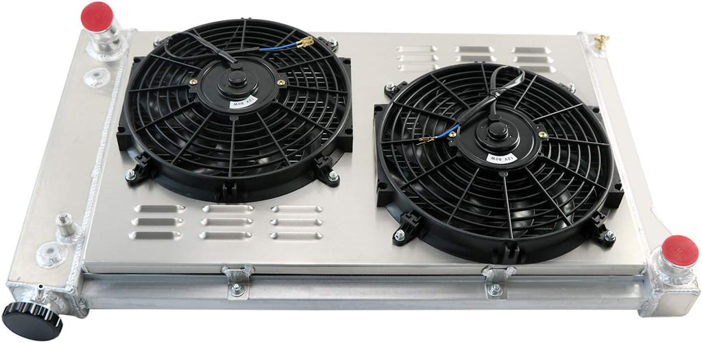 3 Row Aluminum Radiator with Electric Fan Shroud Thermostat Kit Z3169