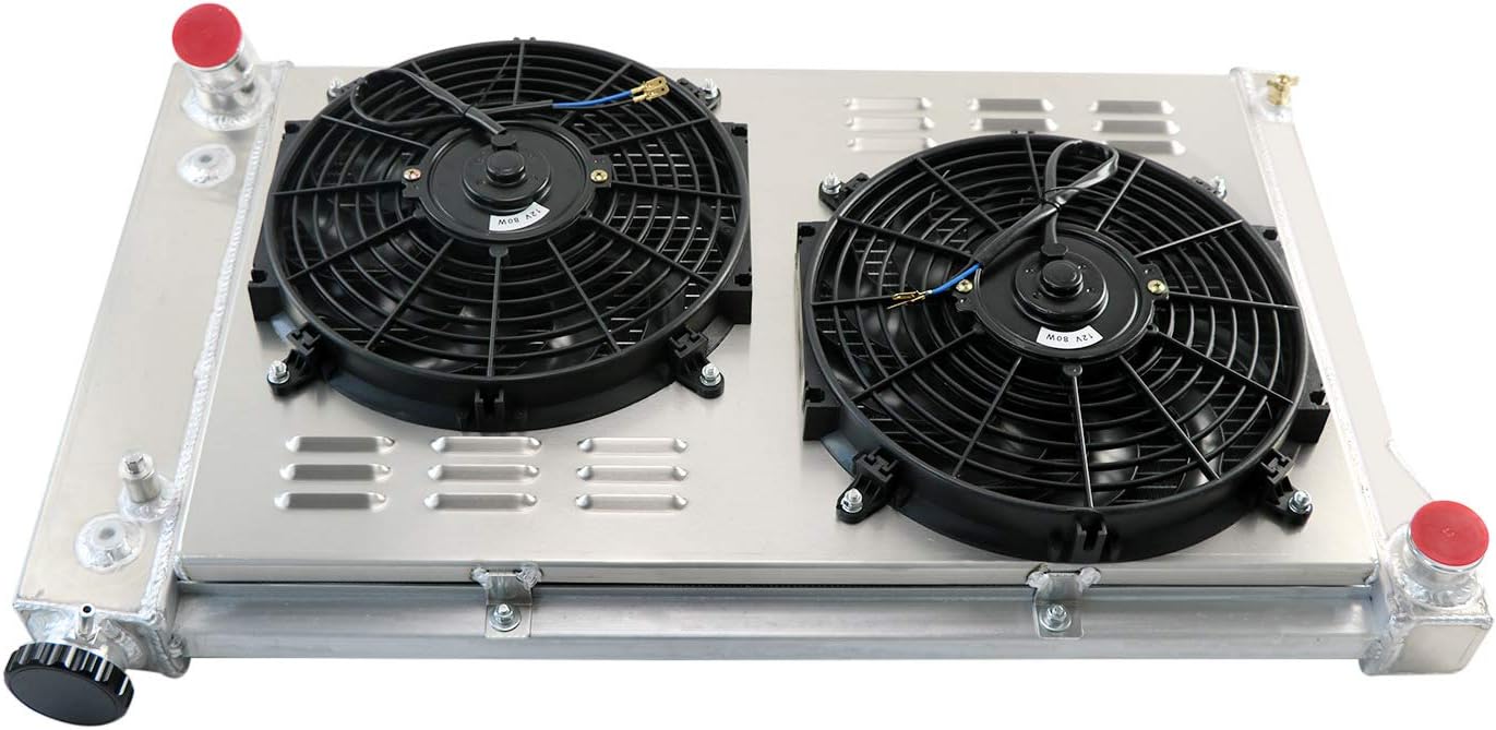 3 Row Aluminum Radiator with Electric Fan Shroud Thermostat Kit Z3169