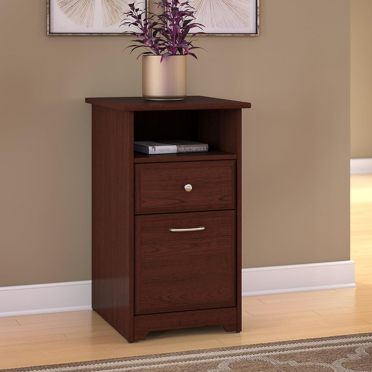 2 Drawer File Cabinet, Harvest Cherry A148068