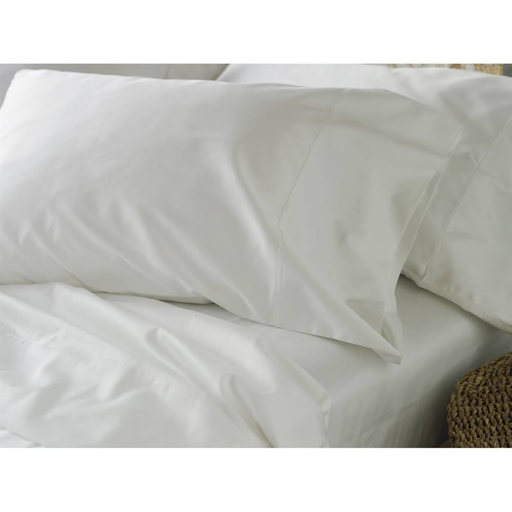 300 Thread Count Organic Sateen Sheet Set Cal King Alpine White V18848