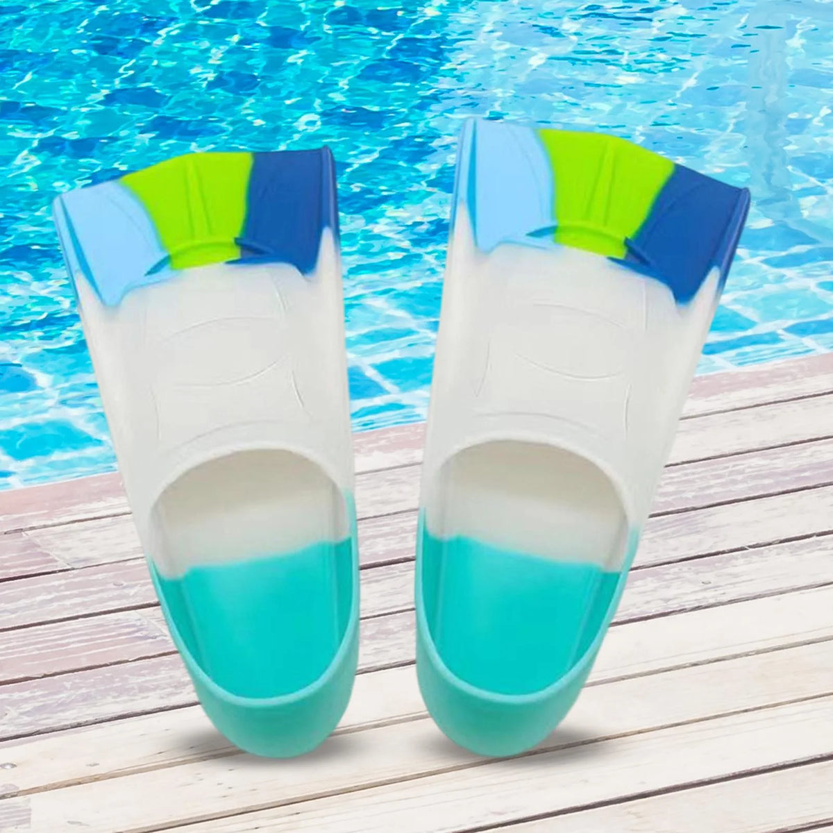 Blue Swim Training Fins for Kids K7939