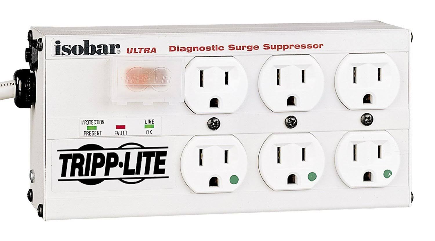 Metal 4 Outlet Surge Protector Power Strip J5528