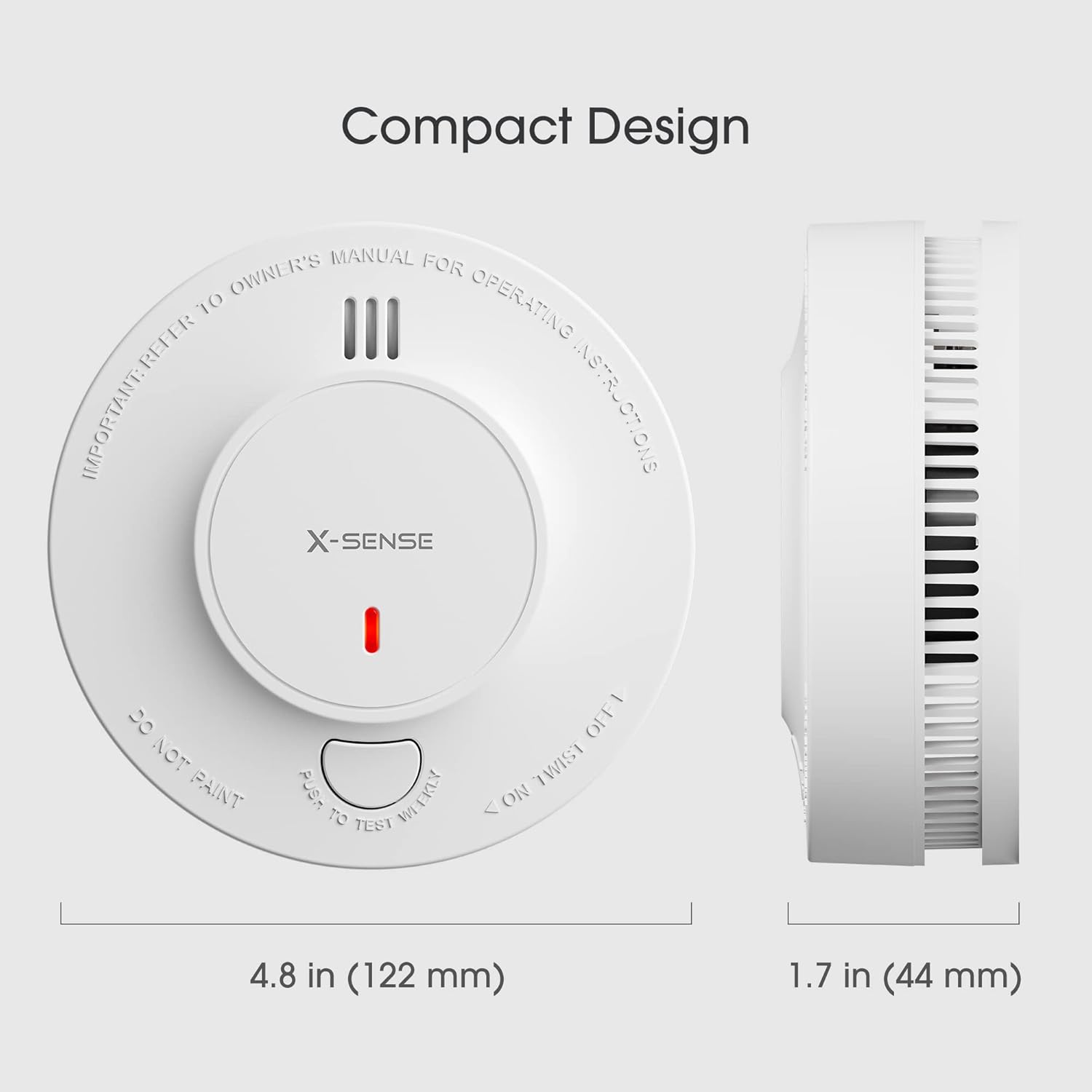 Wireless Interconnected Smoke Detector Fire Alarm, Pack of 6 P412734