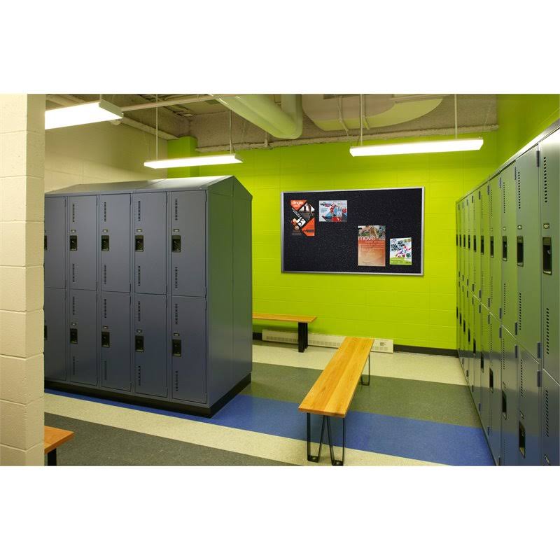 Black Aluminum Frame Recycled Rubber Bulletin Board K228
