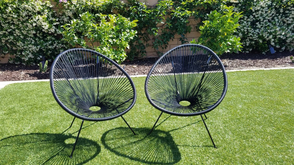 Black 4 Piece Patio Lounge Chair E166