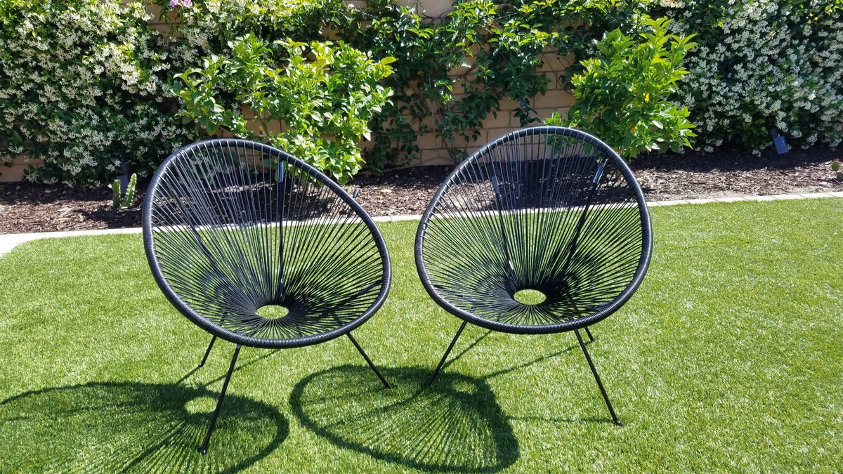 Black 4 Piece Patio Lounge Chair E166