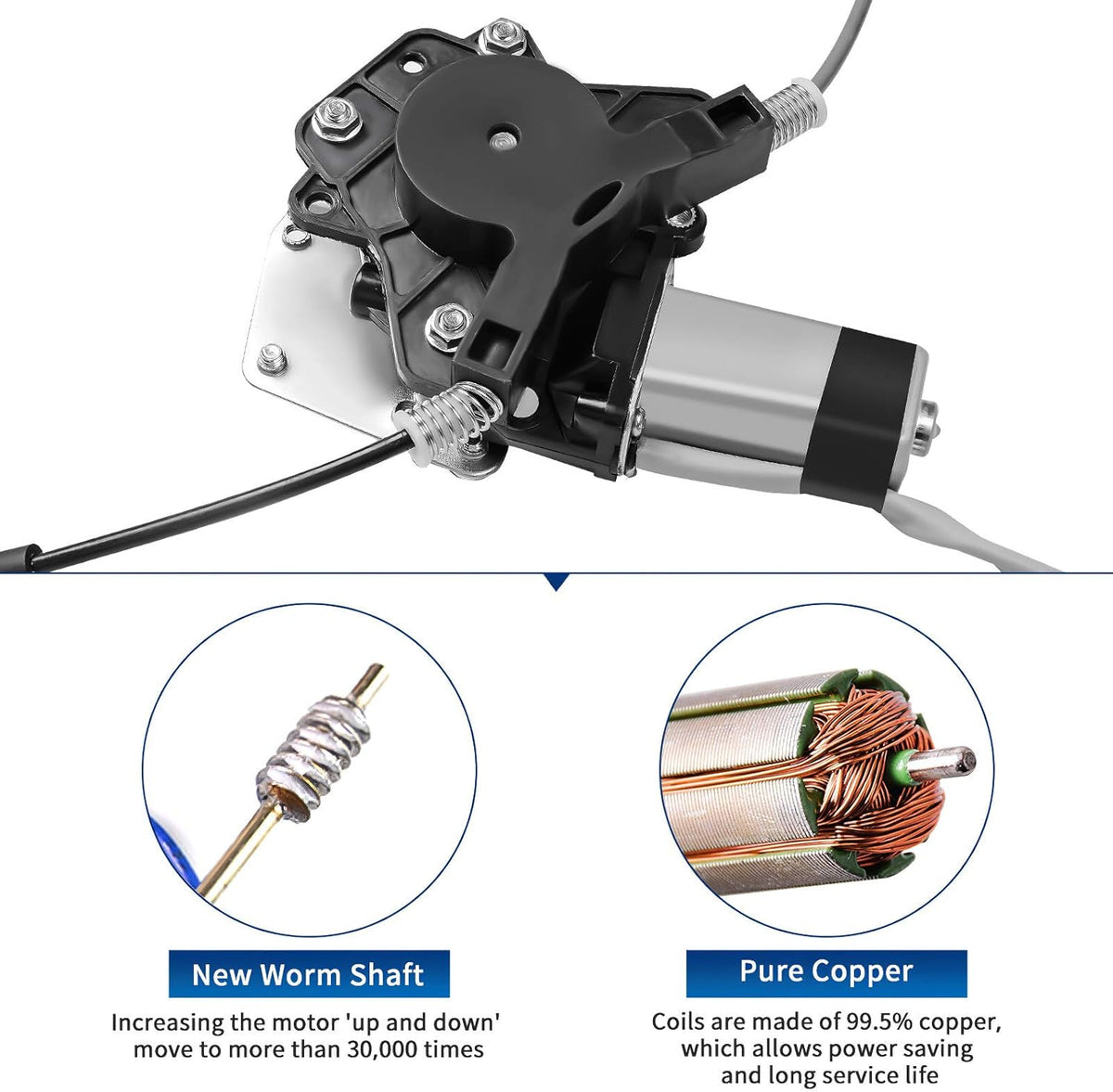 Power Window Regulator with Motor for Rear Right Side, Pack of 2 L717