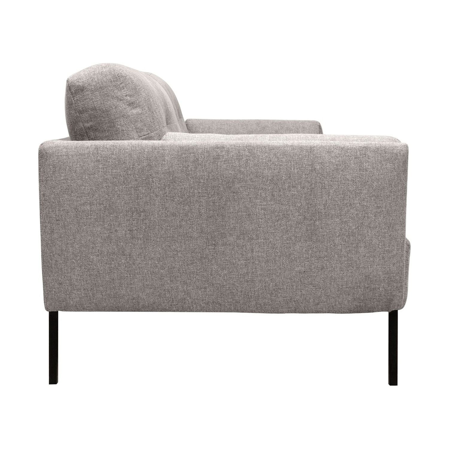 Gray Upholstery Button Tufted Sofa with 2 Throw Pillows L536927