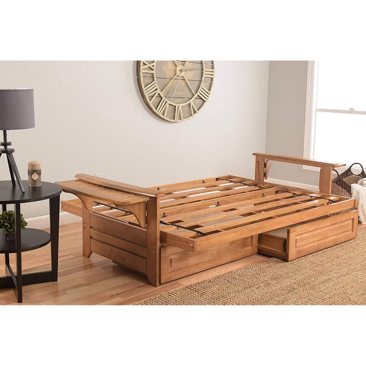 Butternut Futon Set with Storage Drawers and Mattress U968973