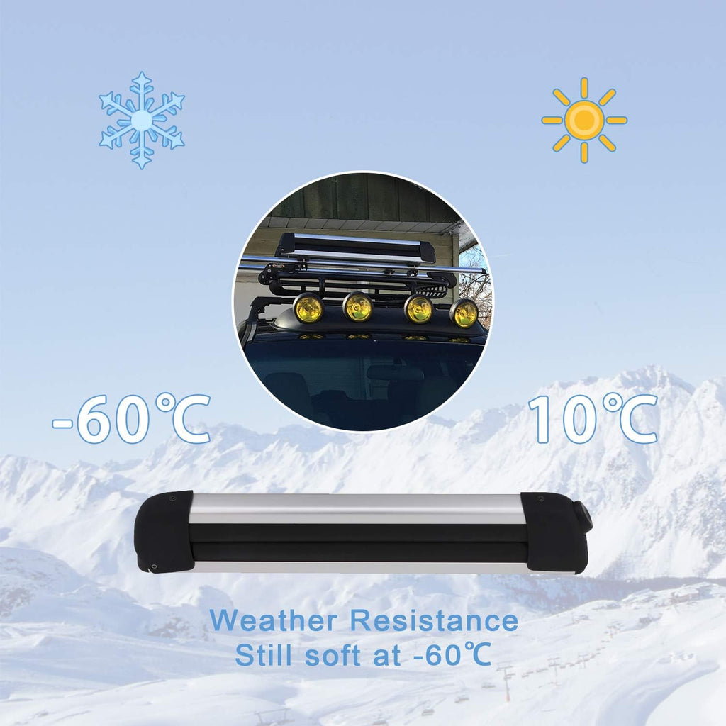 Lockable Cross Bars Ski Snowboard Racks Kit for 4 Skis or 4 Snowboards I34585