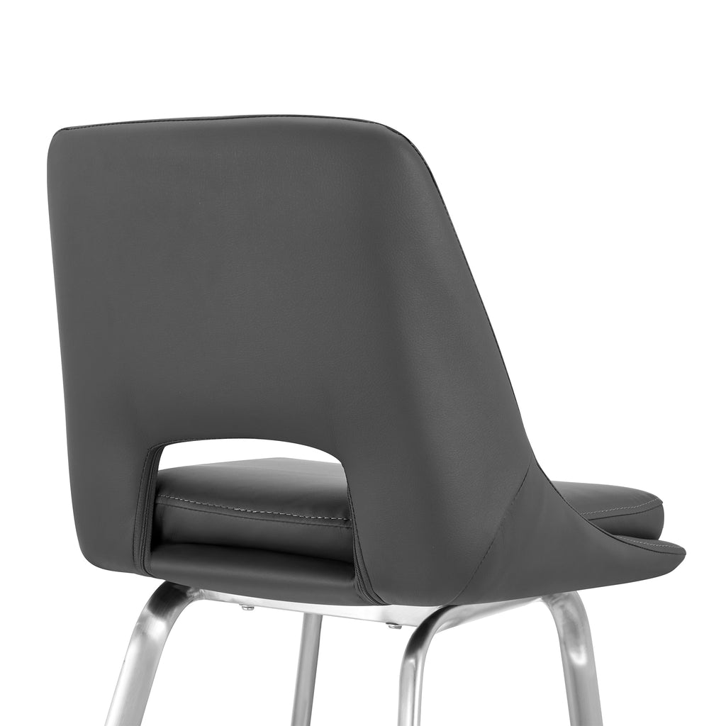 Gray/Steel Swivel Counter Stool I328515