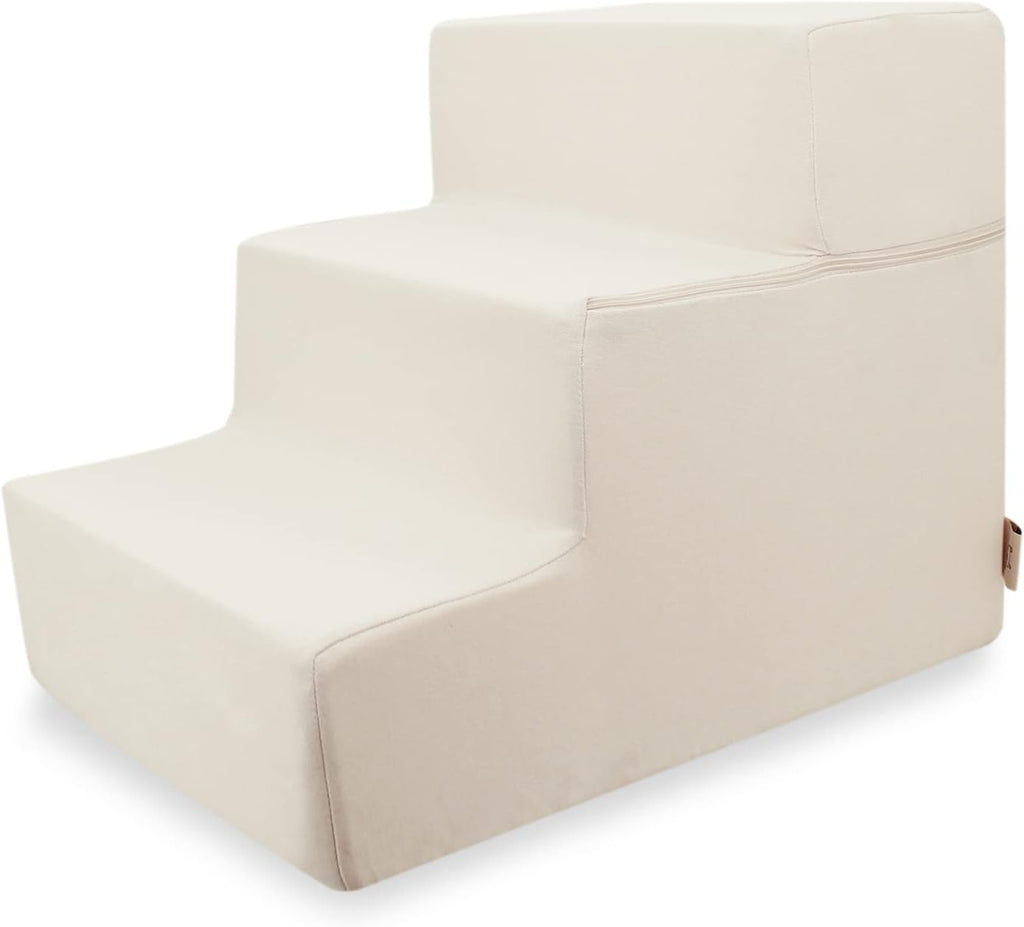 Ash Gray Linen 3-Steps Pet Stairs Pack of 2 T7148