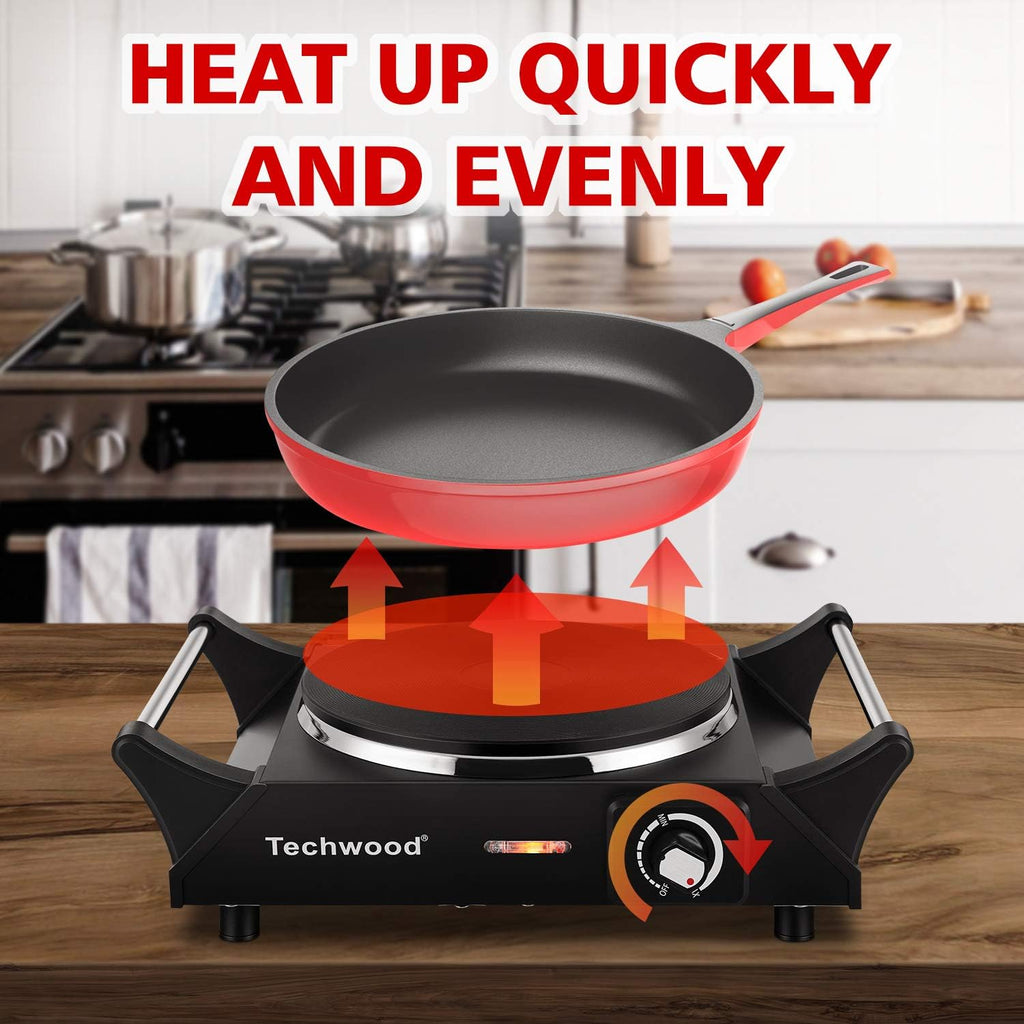 Red 1500W Countertop Single Burner Hot Plate X3686