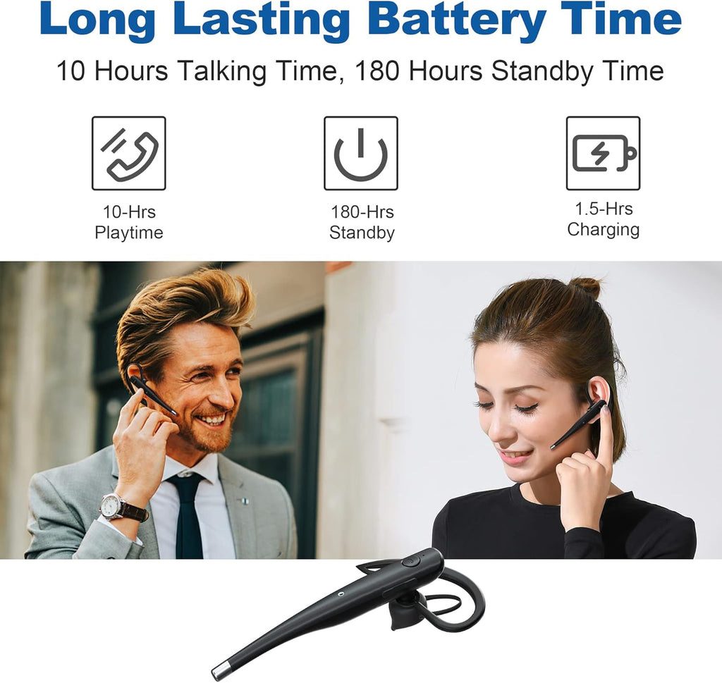 Wireless Bluetooth Earpiece with Dual Mic Noise Cancelling S4253