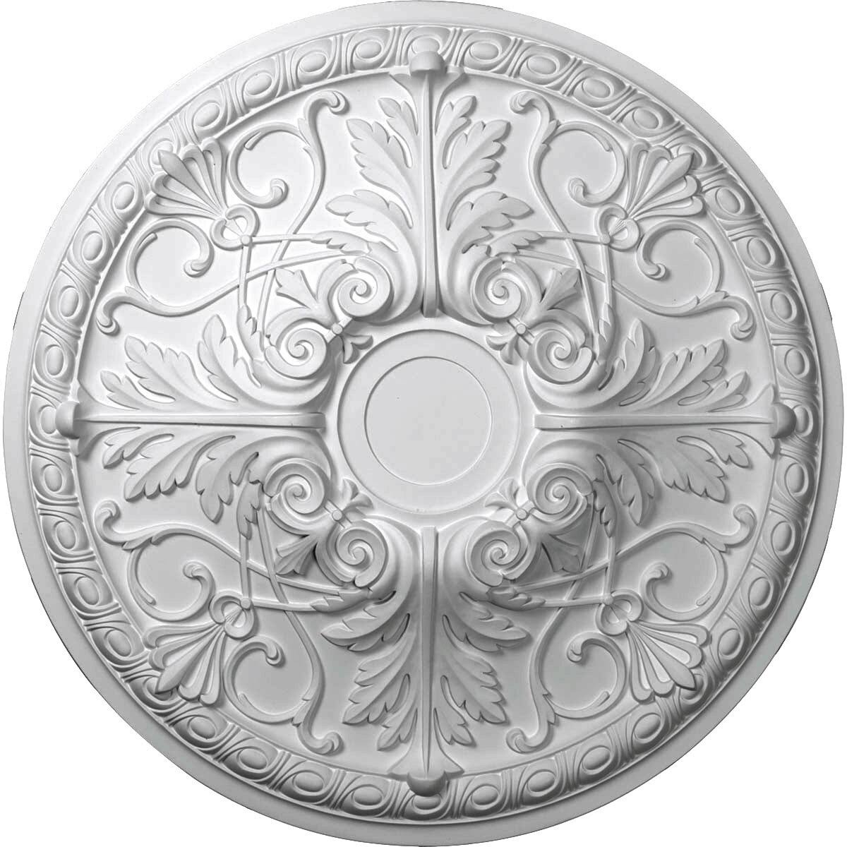 Silver Hand-Painted Ceiling Medallion T9656