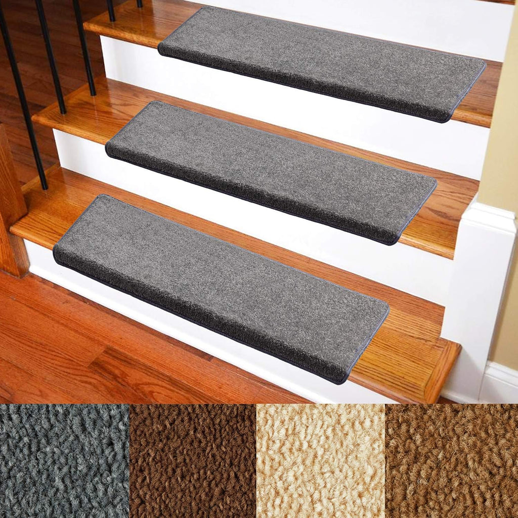 Brown 14-Pack Non-Slip Carpet Stair Treads M1553
