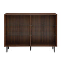 4-Shelf Metal and Tempered Glass Bookcase W451023