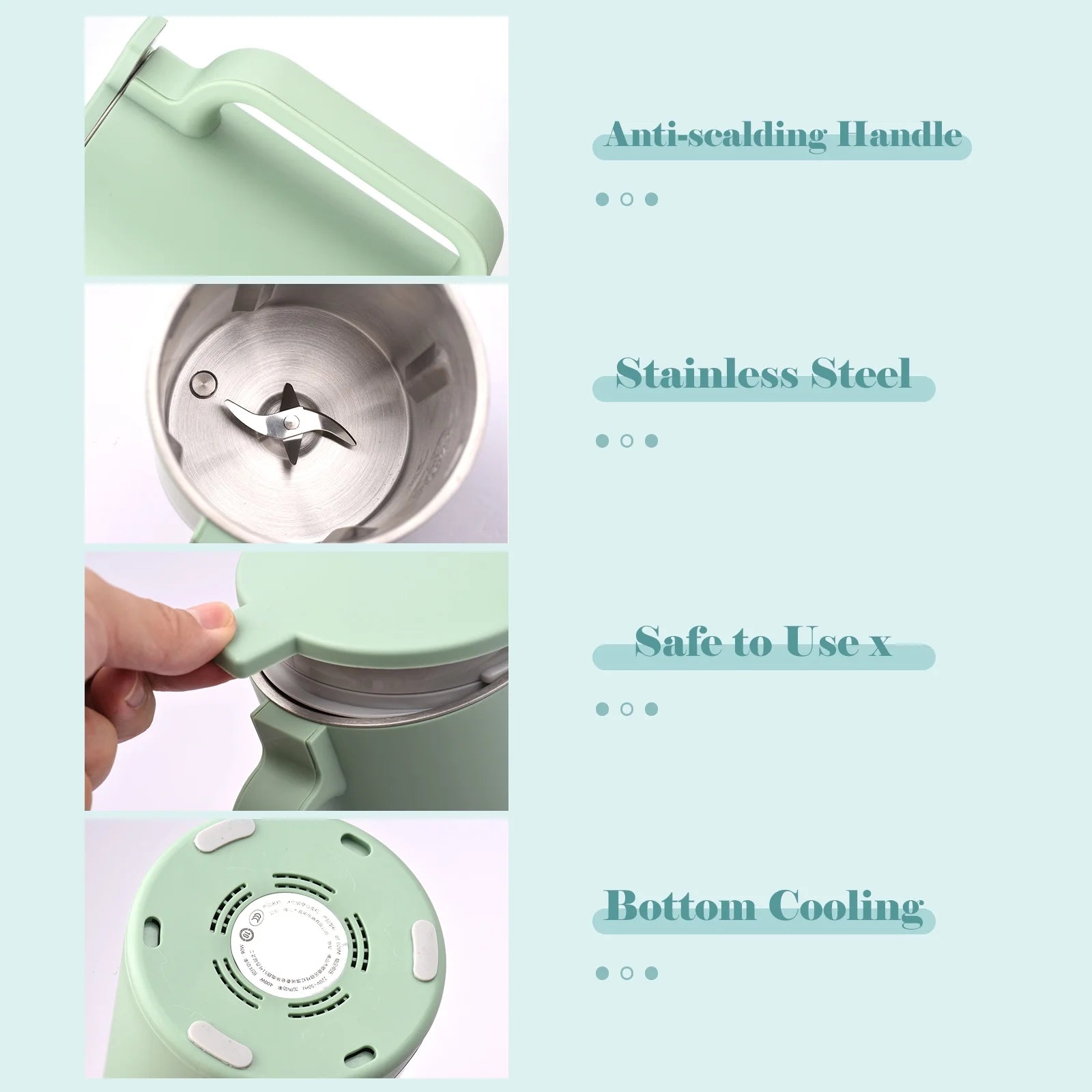 350mL Soymilk Maker Juicer Machine with Stainless Steel Blade J56574