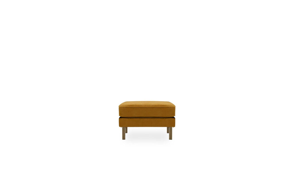 Mustard Velvet Ottoman W5902