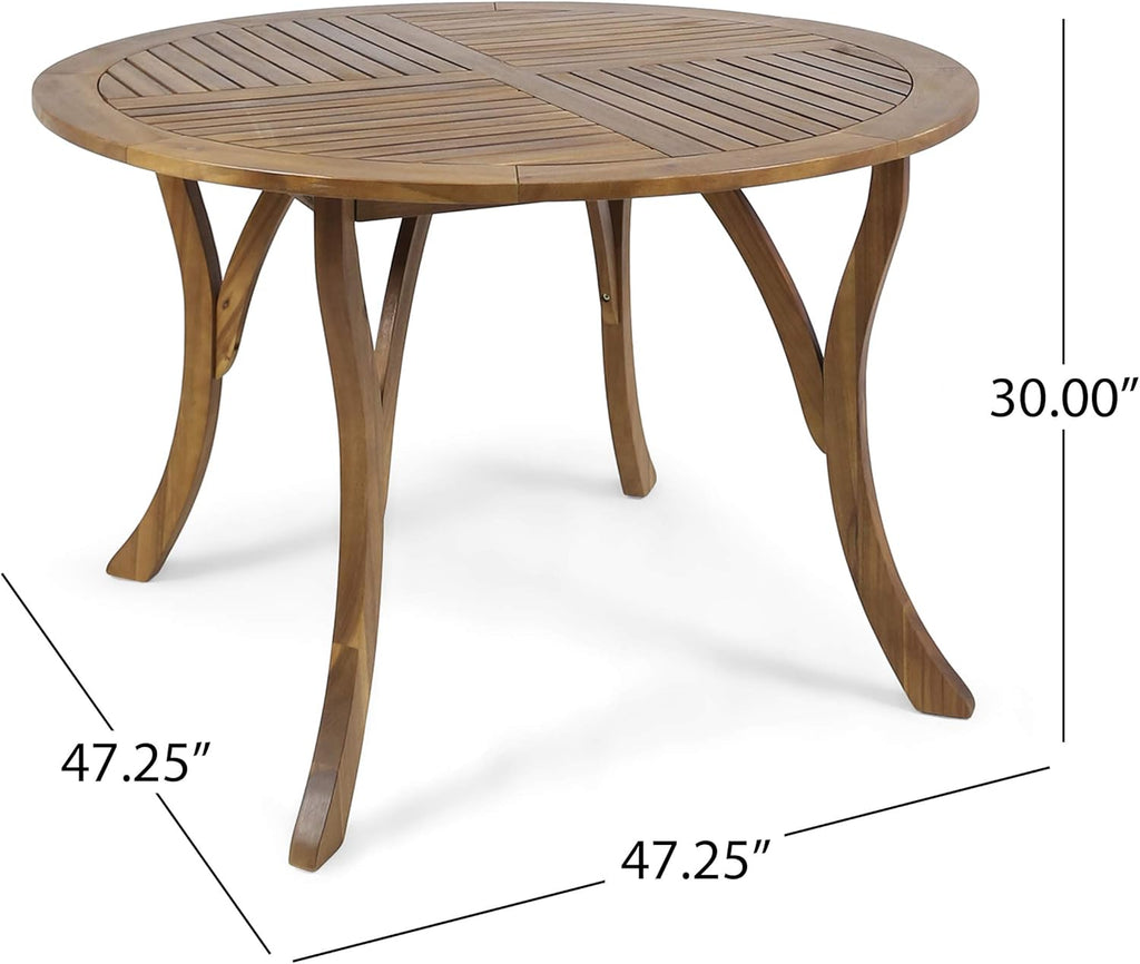47 Round Acacia Wood Dining Table T96388