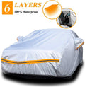 6 Layers Waterproof Car Cover with Zipper Cotton K27015