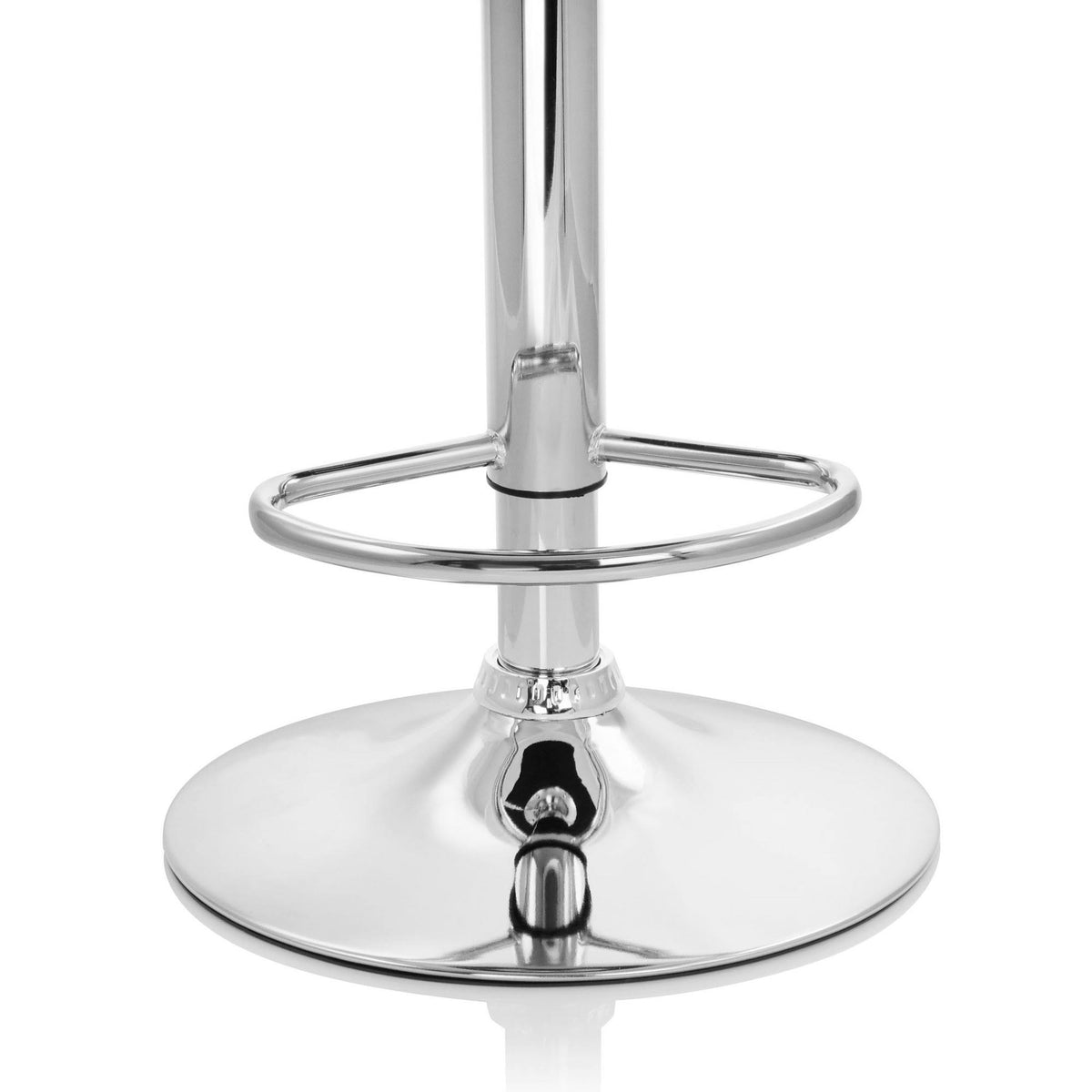 Black Faux Leather Tufted Bar Stool with Chrome Base X6807