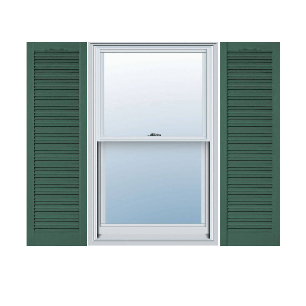 Forest Green Vinyl Open Louver Shutters K464