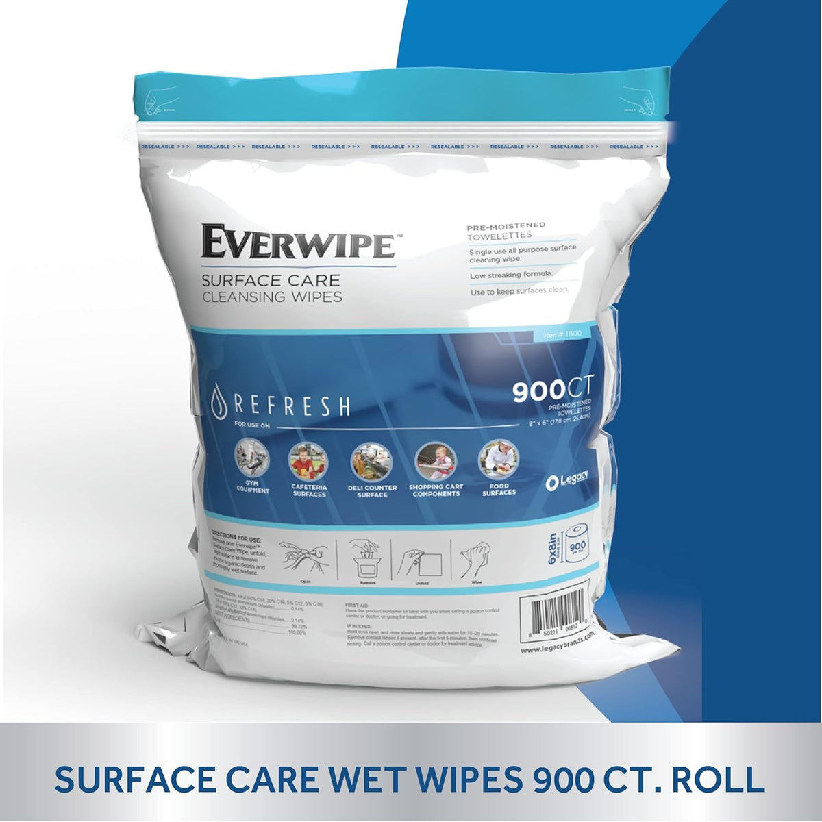 900 Count Wet Wipes, Pack of 2 A267007