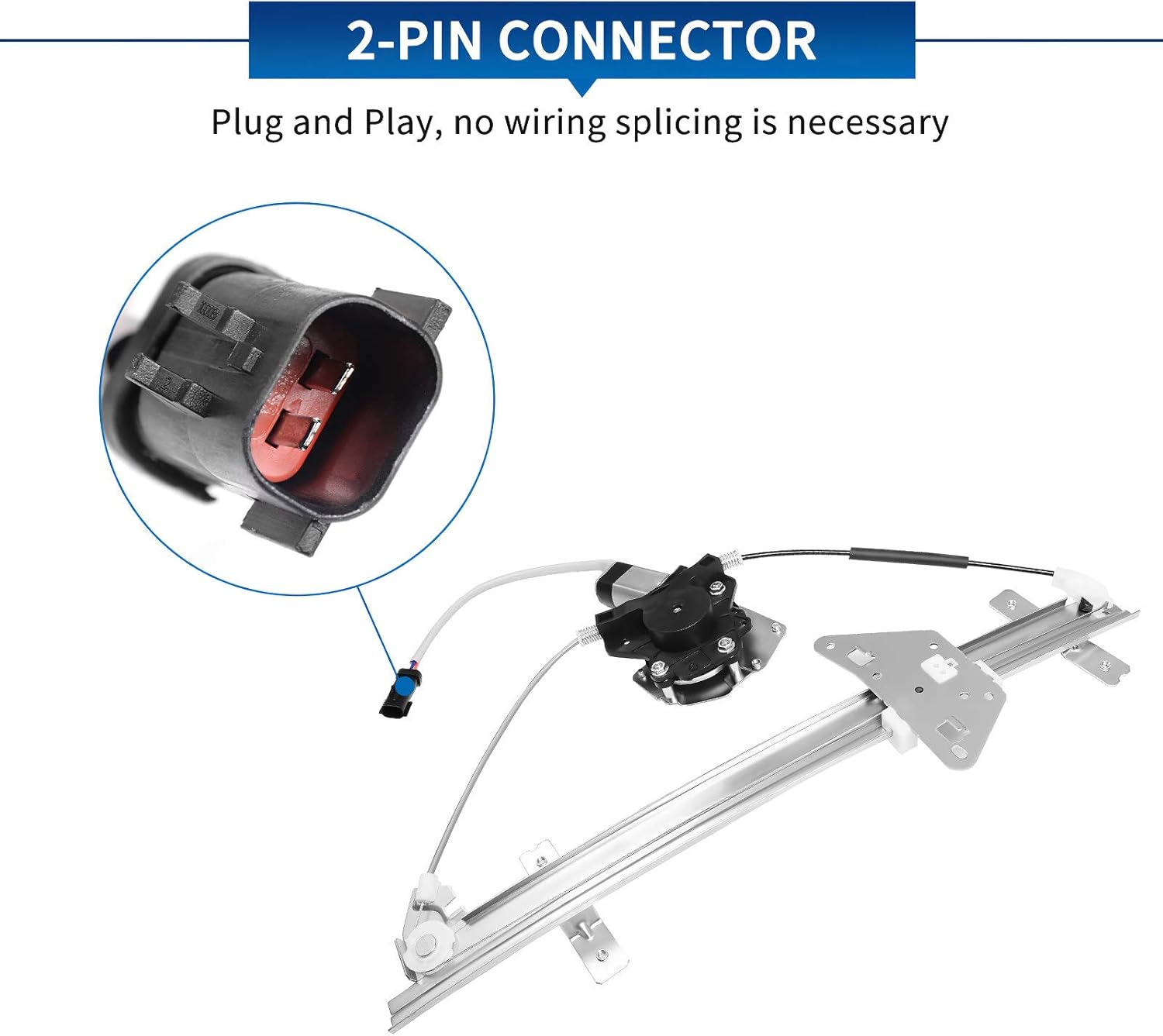 Power Window Regulator with Motor for Rear Right Side, Pack of 2 L717