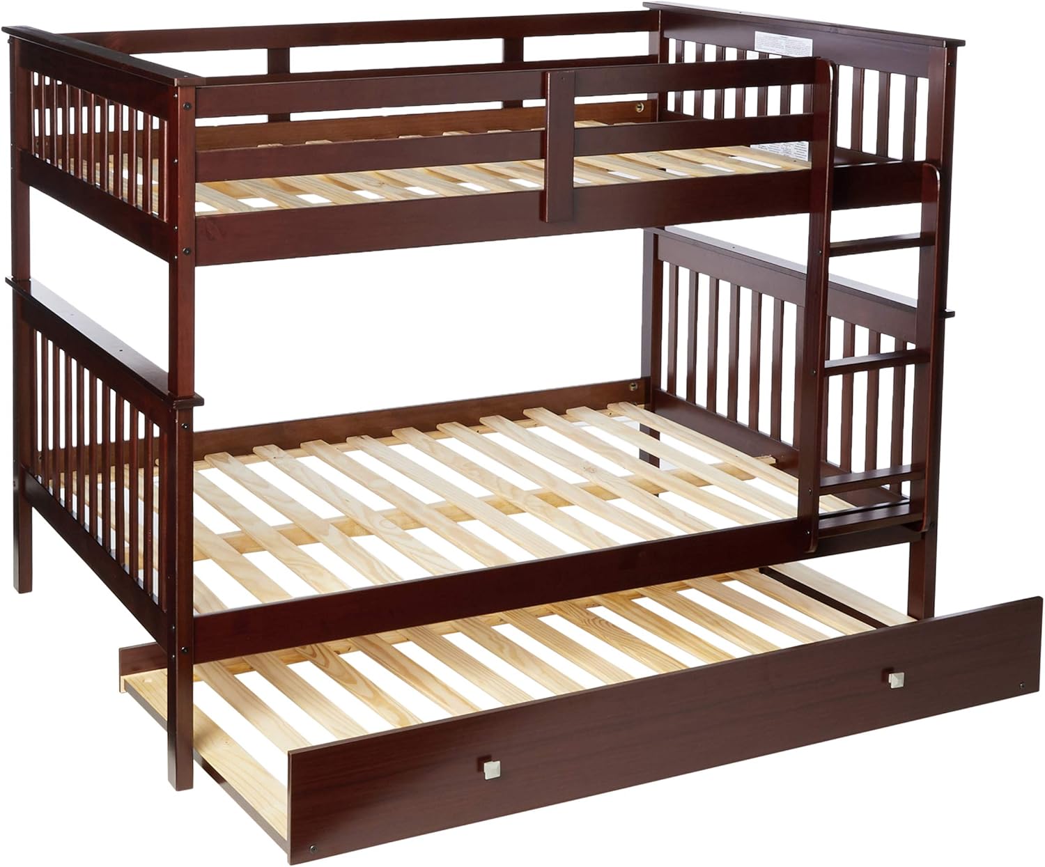 Dark Cappuccino Full/Full/Twin Bunk Bed with Trundle Z87202