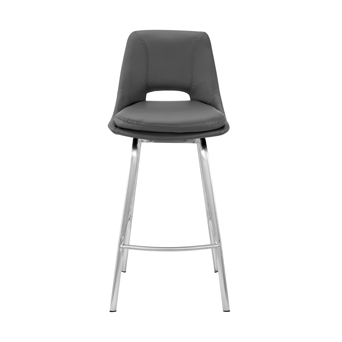 Gray/Steel Swivel Counter Stool I328515