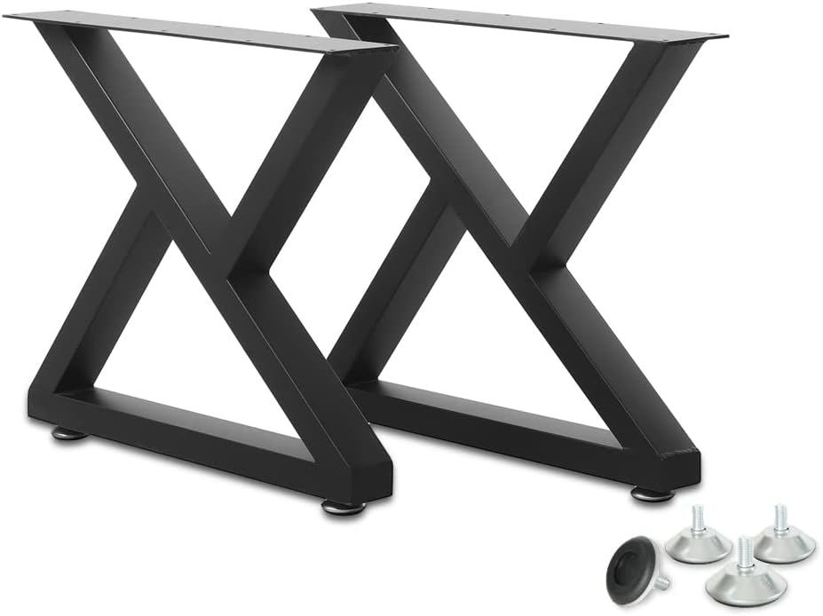 28 inch Black Cast Iron Table Legs Set of 2 W20506