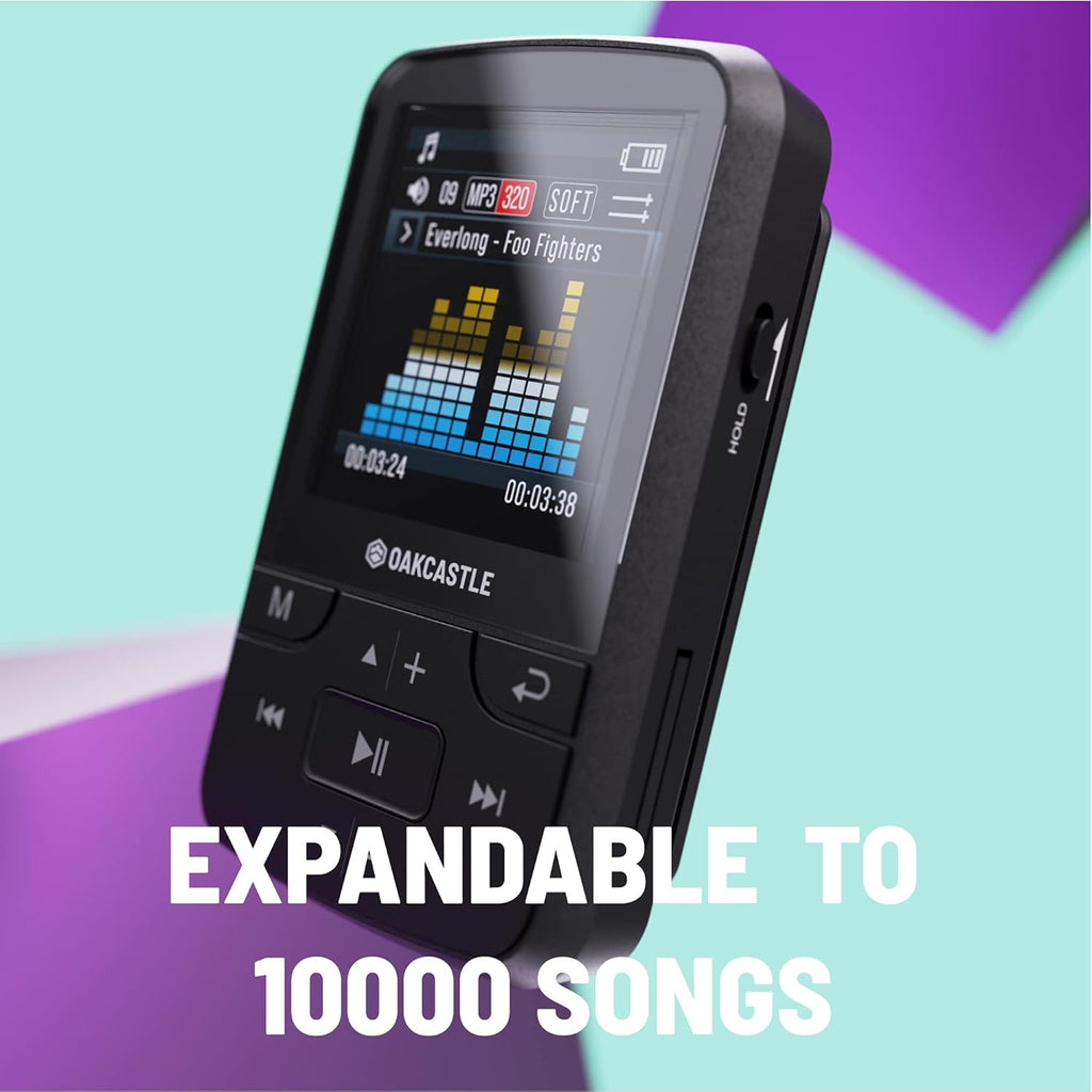 8GB MP3 Player with Bluetooth, FM Radio, Micro SD Slot, Pack of 2 Q748