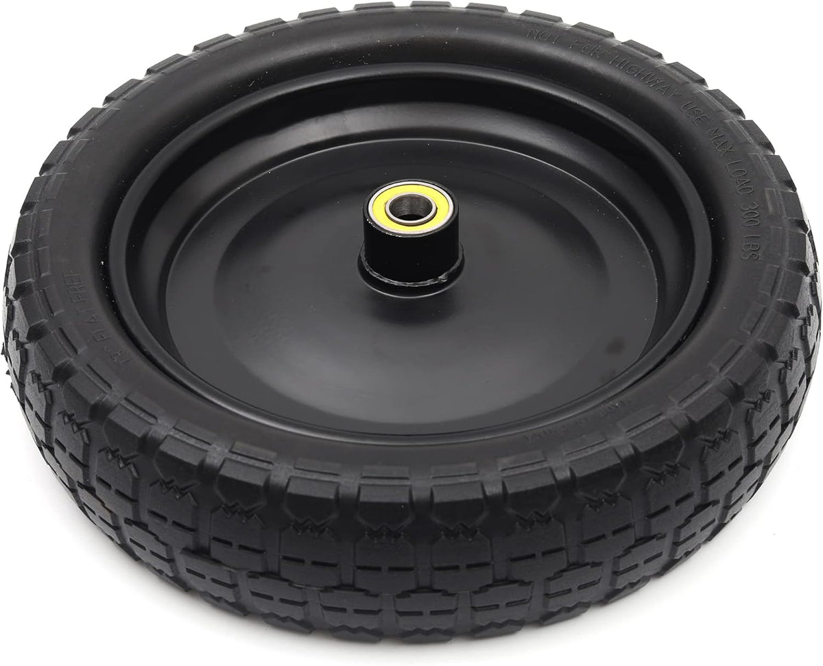 (2-Pack) 13" Solid Polyurethane Flat-Free Tire and Wheel Assemblies with 2.1" Hub M740198