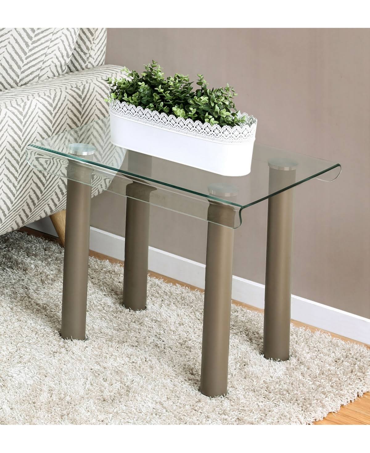Glass Top End Table R1779