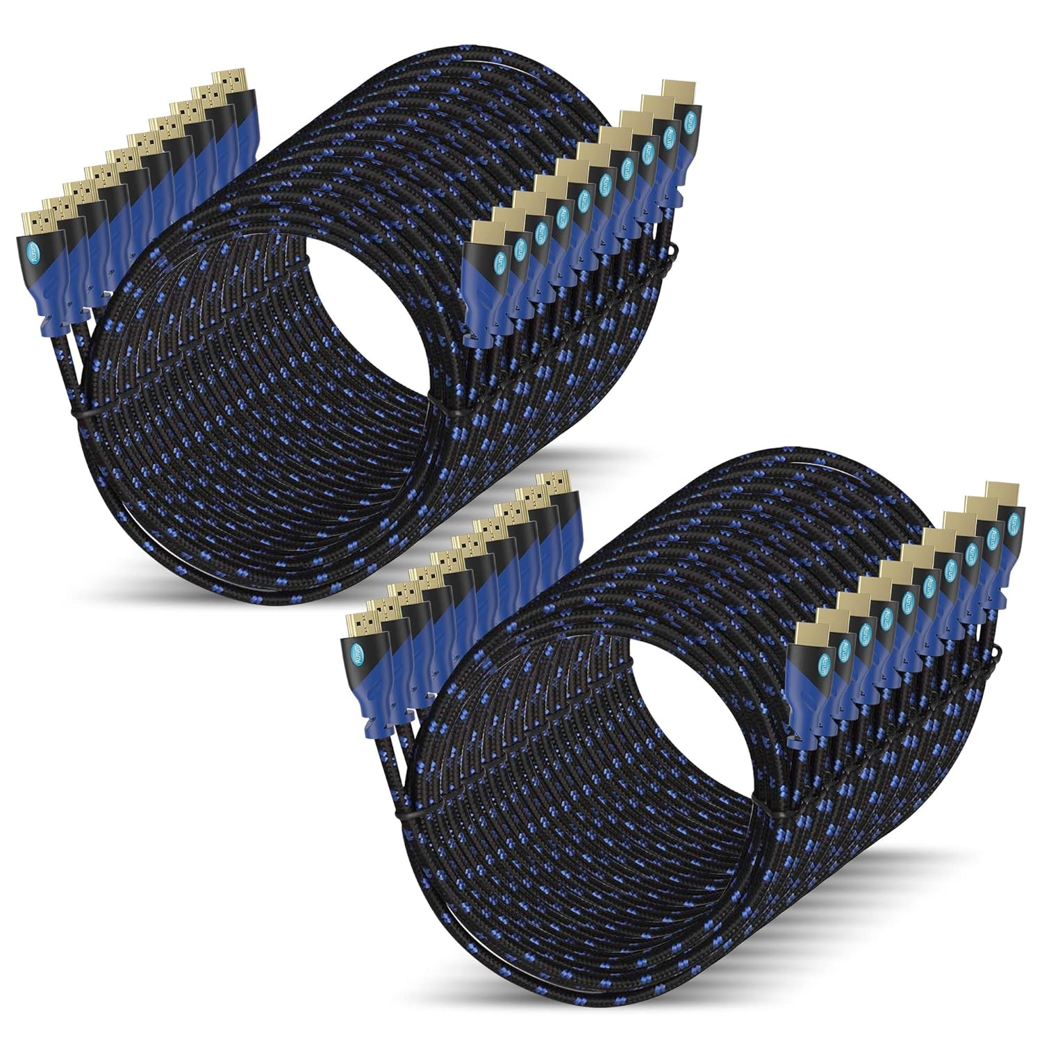 1.5 Ft Braided HDMI Cable with Ethernet, 5 Pack P1547