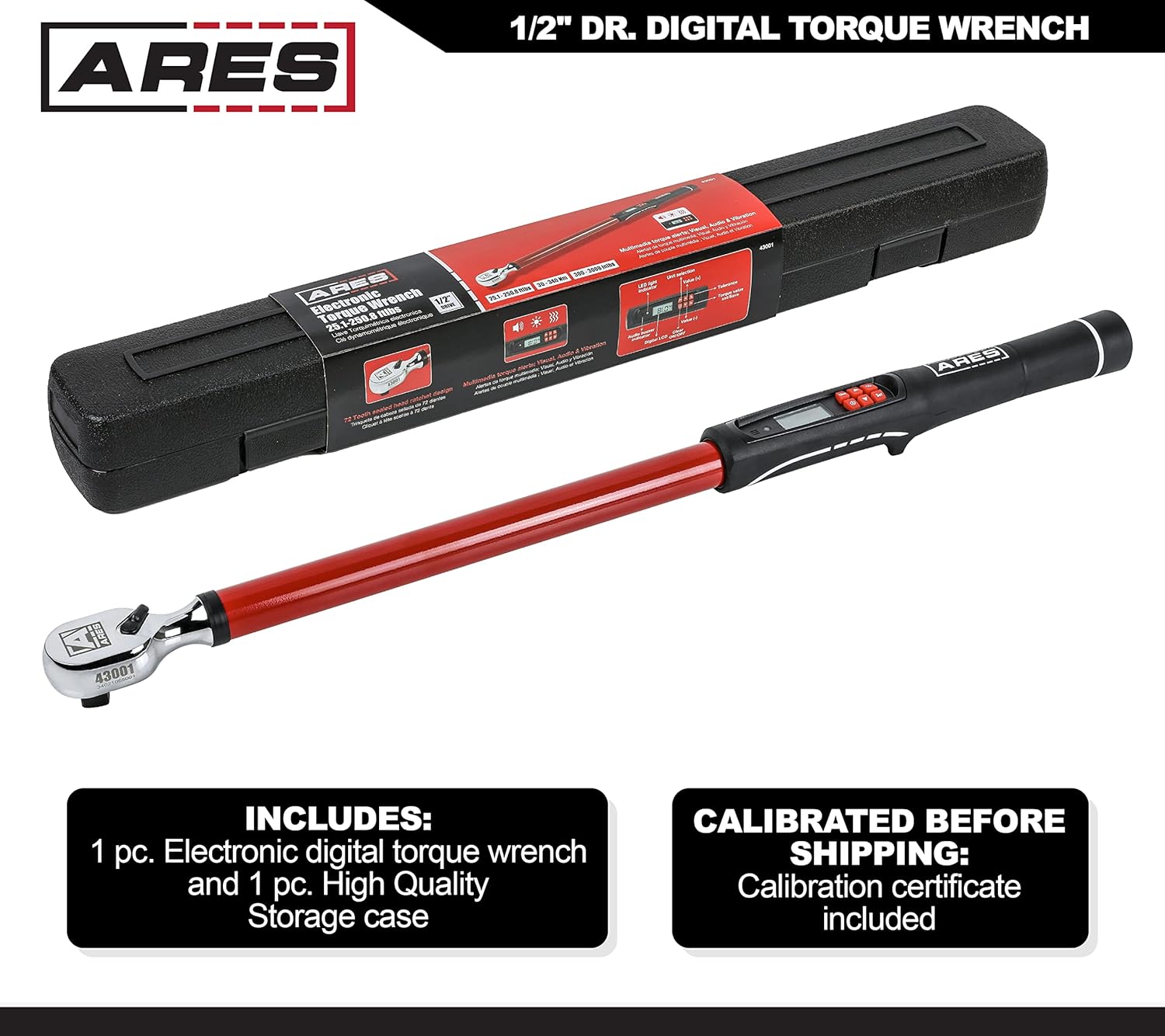 1/2-Inch Drive Electronic Digital Torque Wrench A53801