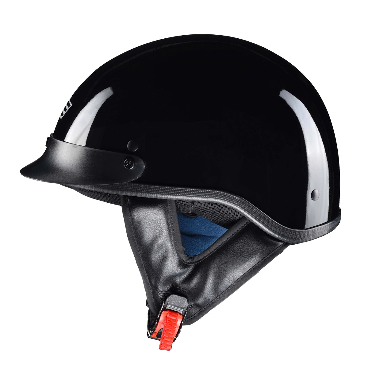 High Gloss Black Motorcycle Half Face Helmet G75046