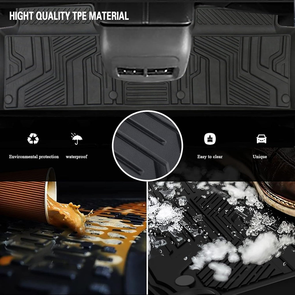 Black TPE All Weather Floor Liners for Chevrolet Equinox 2018-2021 Q442