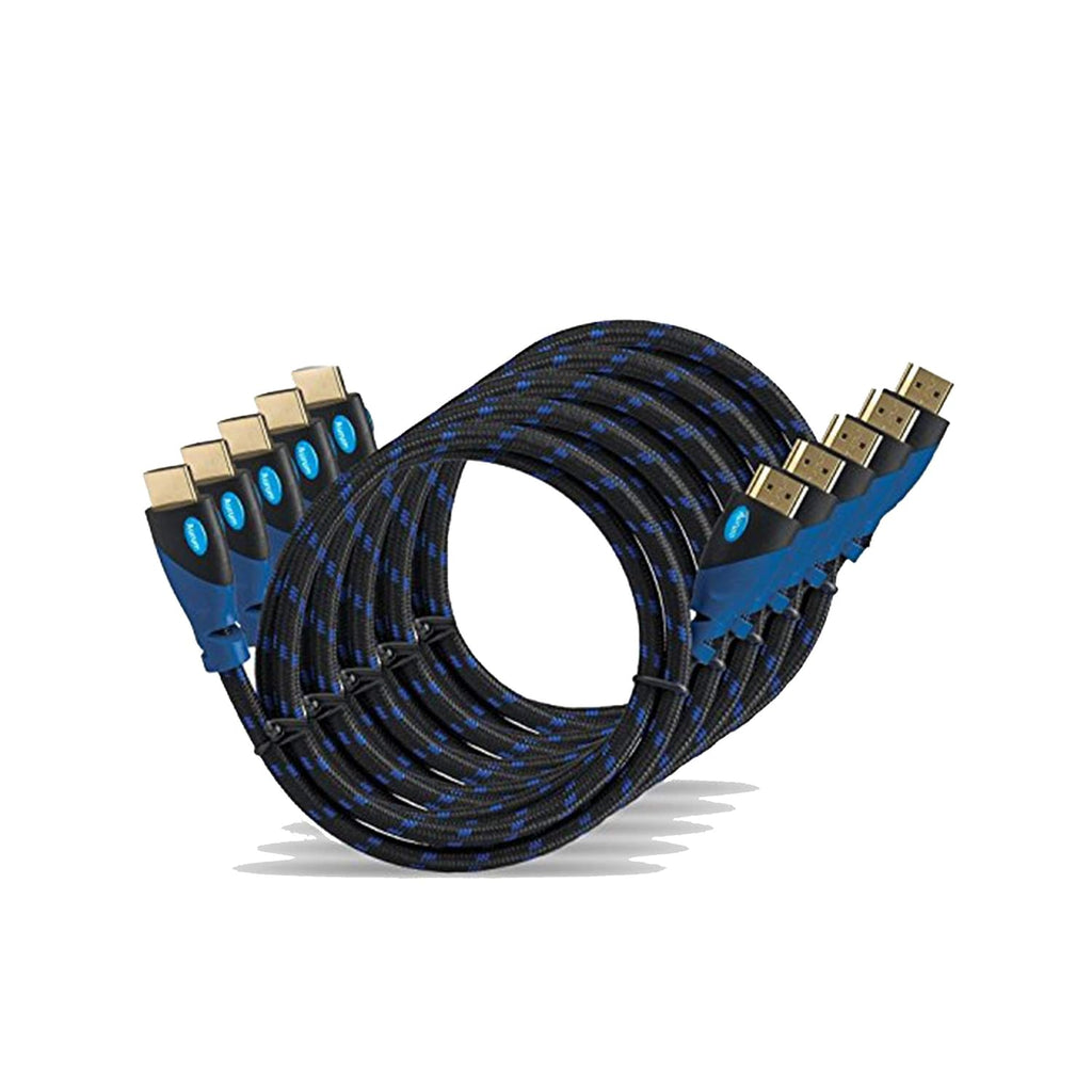 1.5 Ft Braided HDMI Cable with Ethernet, 5 Pack P1547