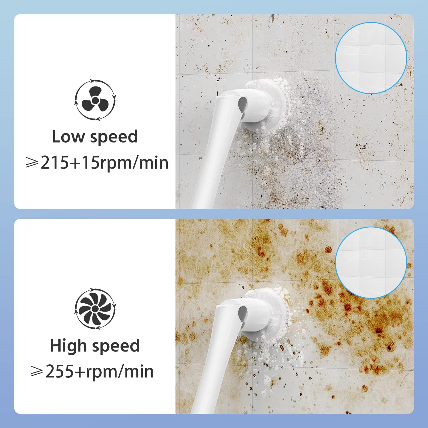 Electric Spin Scrubber with Extendable Handle & 4 Replaceable Brush Heads K99420