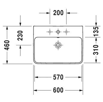 White Bathroom Sink S8511