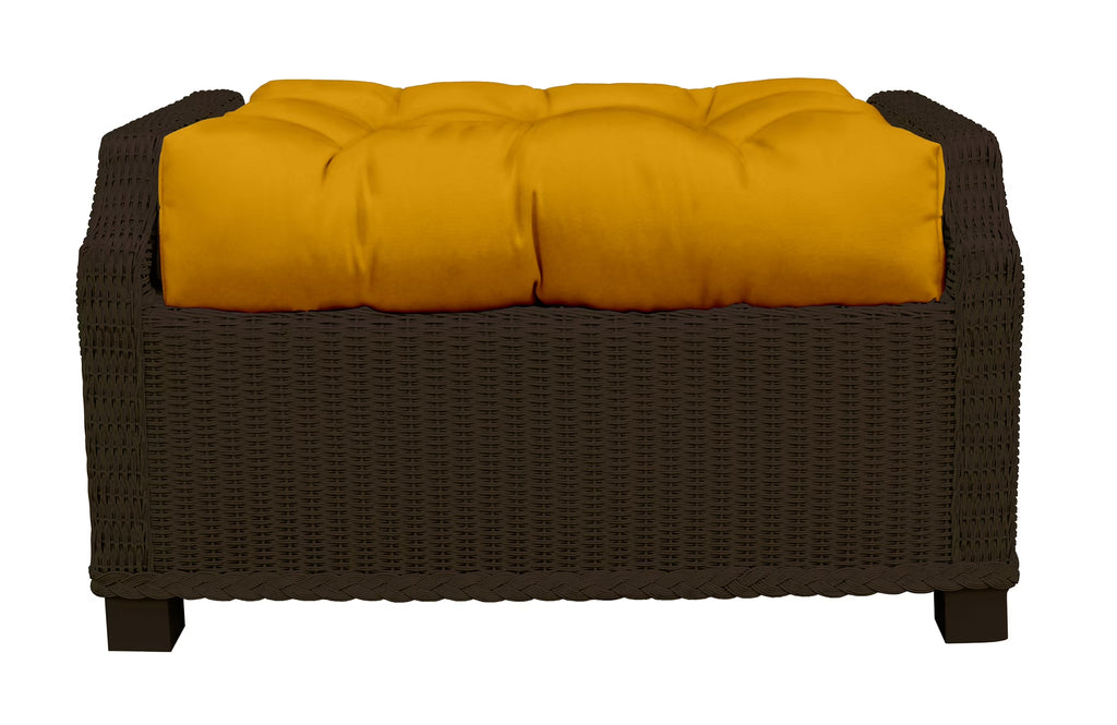 Canvas Sunflower Yellow Tufted Ottoman Replacement Cushion E7810