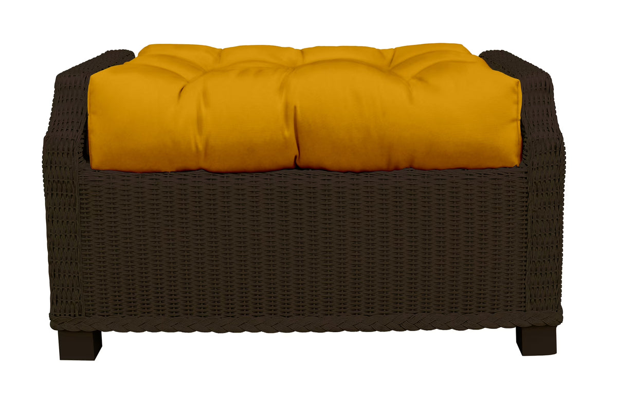 Canvas Sunflower Yellow Tufted Ottoman Replacement Cushion E7810