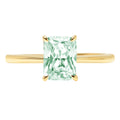 18k Yellow Gold Solitaire Ring D3493