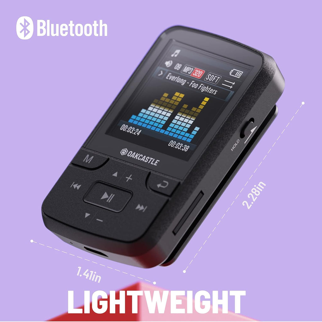 8GB MP3 Player with Bluetooth, FM Radio, Micro SD Slot, Pack of 2 Q748