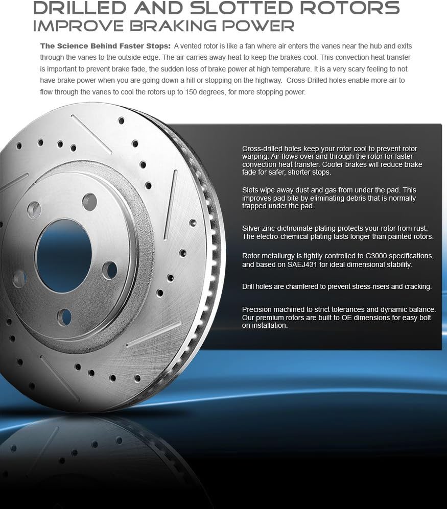 8 Lug Rotors + Ceramic Pads + Clips E5710