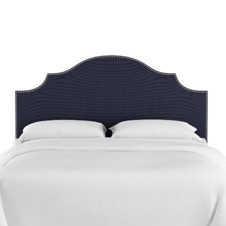 Blue California King Upholstered Panel Headboard G2764