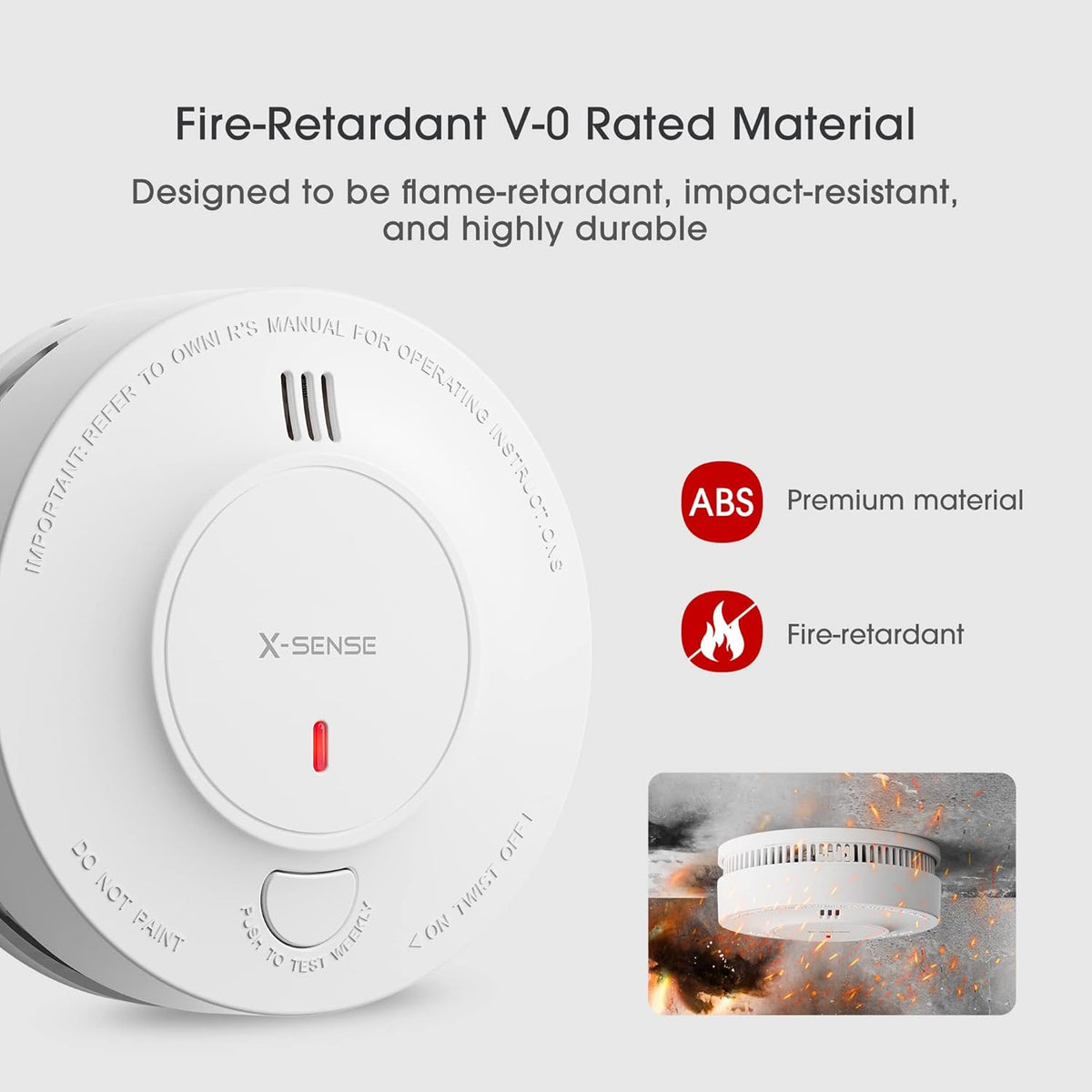 Wireless Interconnected Smoke Detector Fire Alarm, Pack of 6 P412734