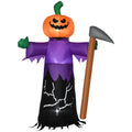 Inflatable Halloween Pumpkin Grim Reaper LED Yard Display E424